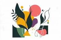 Plakat 91,5x61cm Kolorowa Abstrakcja Botaniczna