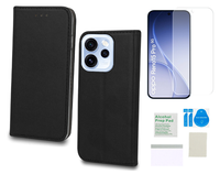 Etui z klapką do OPPO RENO 15 PRO 5G czarny case magnetic + folia ochronna