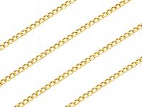 Długi Srebrny Pozłacany Damski Klasyczny Łańcuszek Pancerka 1,6mm 70cm