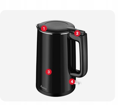 Czajnik elektryczny Amica KF 4012 1850-2200W 1,5L na Arena.pl