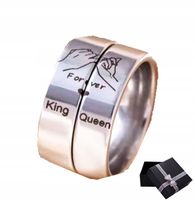 OBRĄCZKI STAL SPLECIONE RĘCE 2 SZT PARA GIFT 840