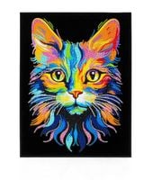 diamond dotz adults flocked neon cat 3654