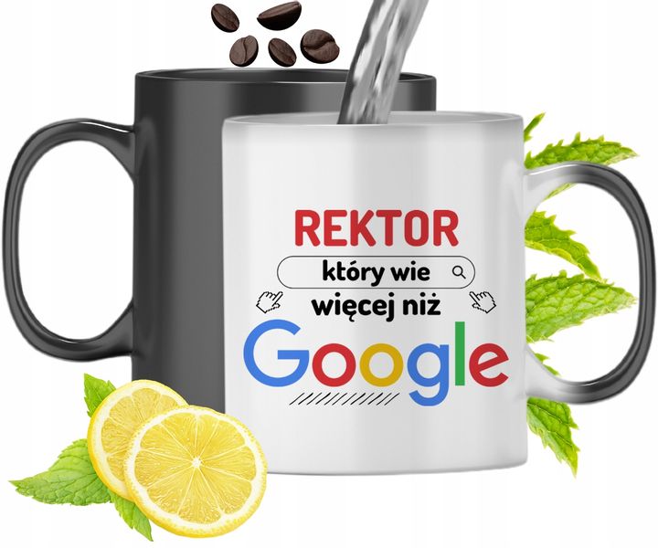 Kubek Magiczny Dla Rektora Zmieniający Kolor Z Nadrukiem Ze Zdjęciem zdjęcie 1