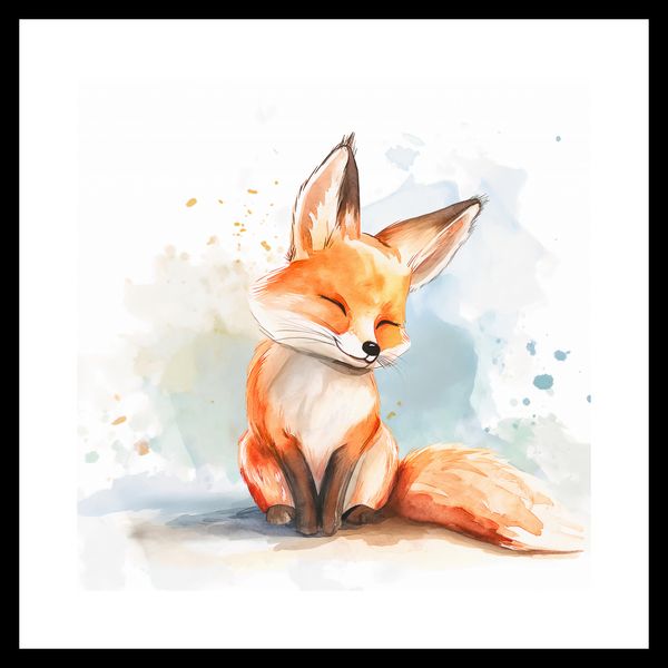 Plakat 40x40cm Zadowolony Lisek zdjęcie 3