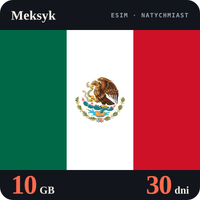 Karta eSIM Internet Meksyk 10 GB na 30 dni - bez rejestracji