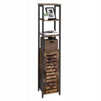 Regał wąski wolnostojący słupek brązowy 167cm LOFT