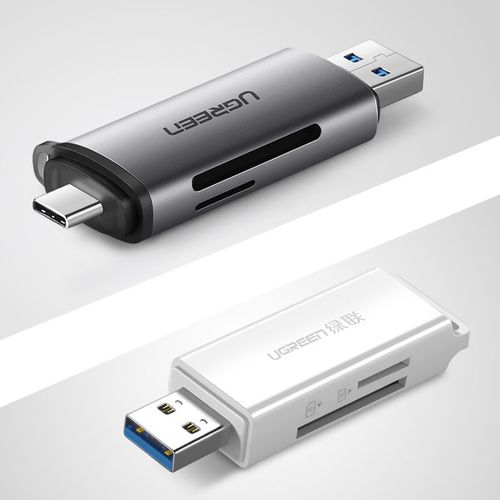 Uniwersalny czytnik kart SD micro SD na USB 3.0 i USB-C 3.0 szary na Arena.pl