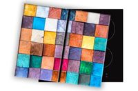 SZKLANA DESKA NA KUCHENKĘ 2x30x52 028C DREWNO