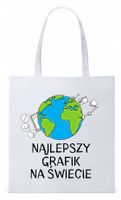 Dla Grafika Na Prezent Torba Eco Biała Shopper Z Nadrukiem Ze Zdjęciem