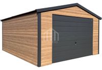 Garaż blaszany 4x4m - brama uchylna - drzwi - okno - drewnopodobny  SO116