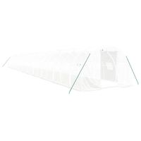 Szklarnia ze stalową ramą, biała, 66 m², 22x3x2 m