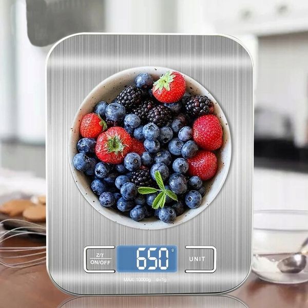 WAGA KUCHENNA elektroniczna precyzyjna WAGA wyświetlacz LCD 5000g SREBRNA zdjęcie 10