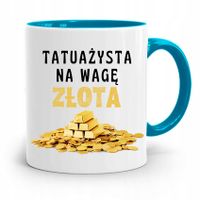 Dla Tatuażystki Tatuażysty Kubek Błękitny Prezent Z Nadrukiem Ze Zdjęciem
