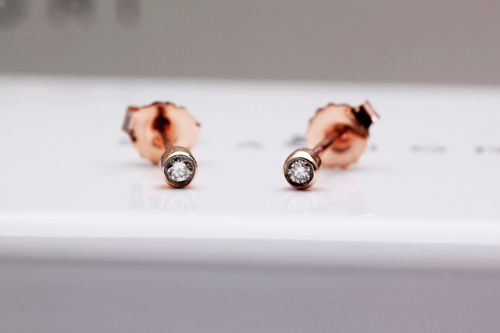 Złote kolczyki KRD2001 - Diament na Arena.pl