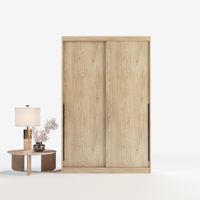 Szafa przesuwna ADAPTE 140 / 215 z półkami i drążkami - Dąb bielony