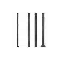 SŁUP OŚWIETLENIOWY Q235 STAL CZARNY 2820MM OCYNKOWANY