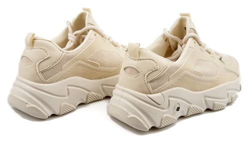 Sportowe sneakersy na grubej podeszwie beżowe Rozmiar obuwia - 40, Długość wkładki [cm]: - 25,50 cm. na Arena.pl
