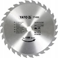 YATO TARCZA PIŁA TARCZOWA WIDIOWA DO CIĘCIA DREWNA 350X28TX30 MM YT-6080