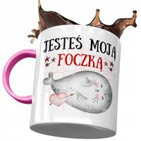 Kubek Różowy Z Foką Foczką Foczunią Na Prezent Z Nadrukiem Ze Zdjęciem