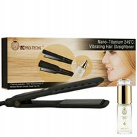 Prostownica Nano Titanium 249°C szeroka z wibracją+olejek PRO-TECHS Keratin