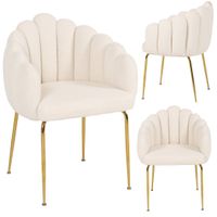 Krzesło tapicerowane FOGIA eleganckie GLAMOUR baranek BOUCLE teddy JUMIhome