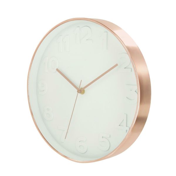 Zegar Rotin golden rose/ white zdjęcie 2