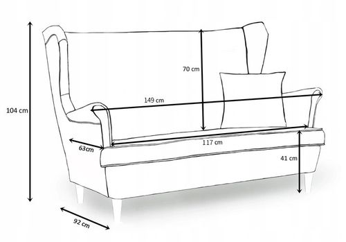 Zestaw wypoczynkowy mebli uszak Ari sofa fotele pufy  komplet na Arena.pl