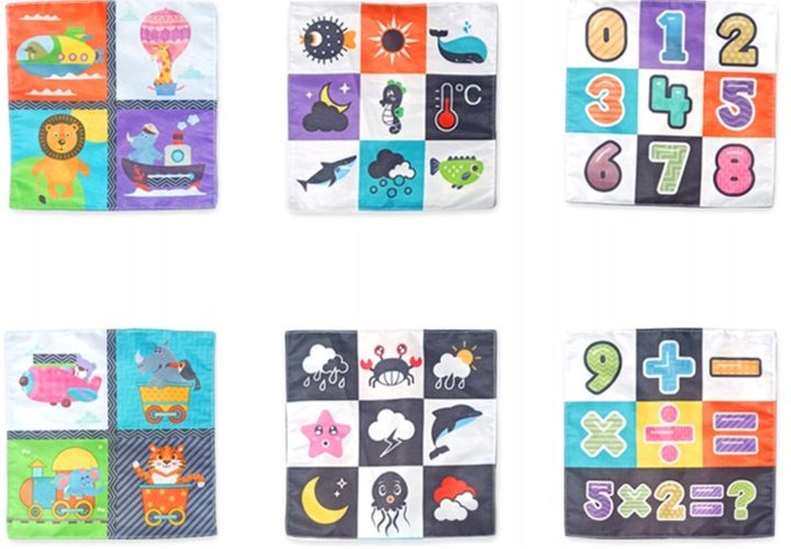 SORTER PUDEŁKO Z CHUSTECZKAMI PLUSZOWE SENSORYCZNE MONTESSORI WÓZ STRAŻACKI zdjęcie 6