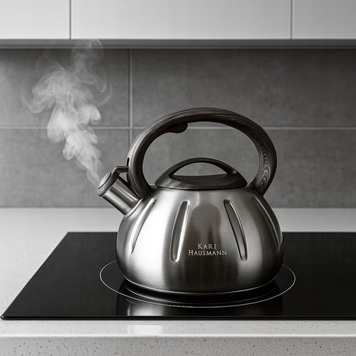 CZAJNIK na GAZ CZAJNIK SREBRNY 3L Z GWIZDKIEM POKRYWĄ RĄCZKA STAL na Arena.pl