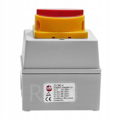 Wyłącznik włącznik KEDU do silnika trójfazowego ZH 28-2 gwiazda trójkąt 40A na Arena.pl