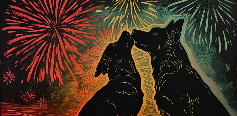 Plakat 91,3x44,5cm Psi Uścisk zdjęcie 1