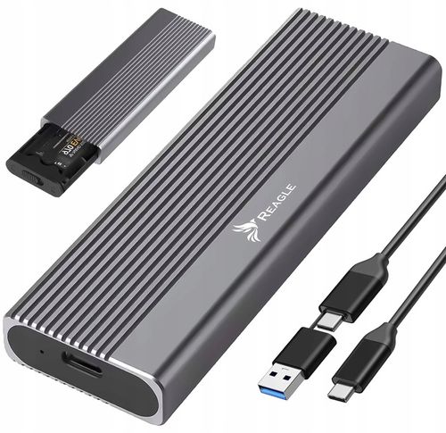 Obudowa na dysk SSD NVME PCIe M.2 USB-C 3.2 GEN2 Adapter Kieszeń M2 Reagle na Arena.pl