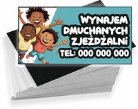 Wizytówki firmowe 100szt DUŻO WZORÓW WYNAJEM DMUCHAŃCÓW