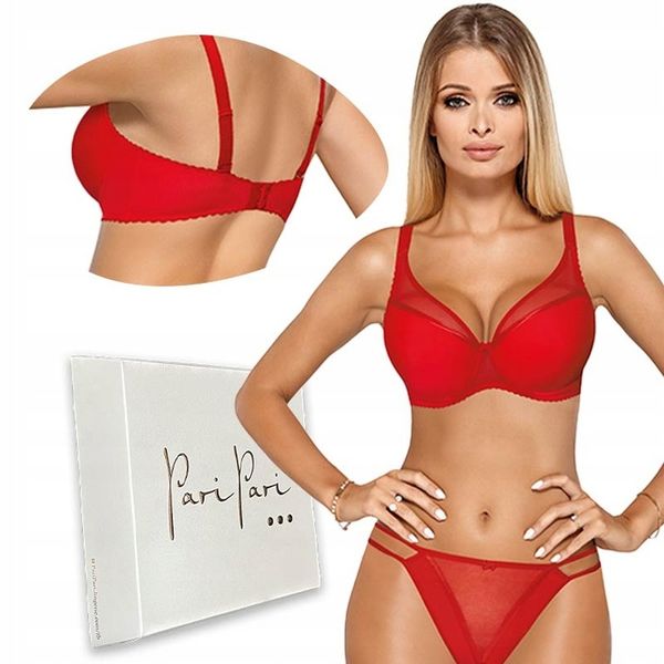 Biustonosz push-up PariPari Ellie czerwony 85F zdjęcie 2