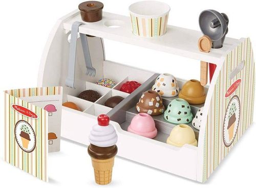 Lodziarnia Akcesoria Lody Drewniany Zestaw 28 el Prezent Melissa and Doug na Arena.pl