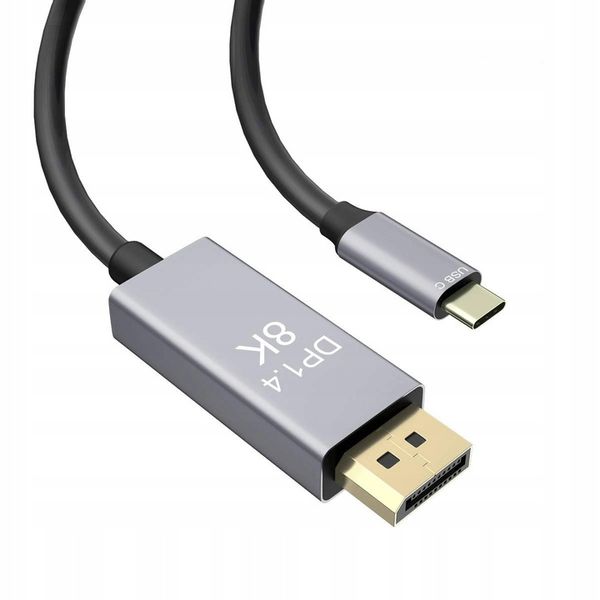 Kabel USB C do Displayport DP 1.4 8K 4K 240 Hz Mac zdjęcie 13