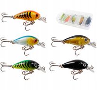 ZESTAW DO WĘDKOWANIA PRZYNĘTA WOBLERY ZESTAW NA RYBY 5 SZTUK PUDEŁKO AG103