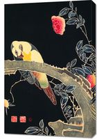Obraz 60x90cm Parrot on the Branch, Jakuchu Japoński Vintage