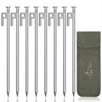 kotwy do trampoliny Solidne kotwa do ziemi 9mm 30cm 8szt z workiem srebrny