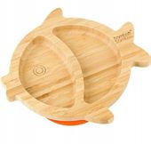 Talerzyk Bambusowy z Przyssawką | Rybka | Orange | Eko, Bamboo bamboo