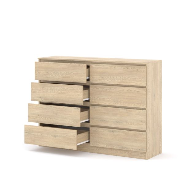 Komoda MAJA S8 140 cm dąb cremona 8 szuflad zdjęcie 2