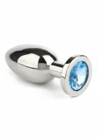 mr. steel jeweled plug large - stalowy model z ozdobnym kryształem
