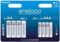 Akumulatorki MIX 4 x R6/AA + 4 x R03/AAA Panasonic Eneloop