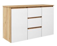 KOMODA MEGAN K3 DĄB ZŁOTY/BIAŁA do salonu przedpokoju sypialni