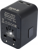 YATO ADAPTER SIECIOWY PODRÓŻNY DO PONAD 150 KRAJÓW USB-C PD 65W Q.C. 3.0