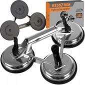 Uchwyt do szyb BIGSTREN aluminiowy z 3 przyssawkami 120 mm 150 kg
