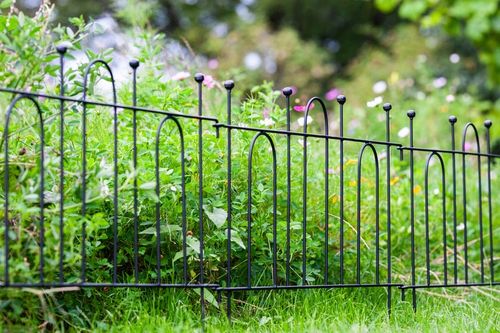 OGRODOWY PŁOT METALOWA PODPORA DO ROŚLIN PODPORY DO KWIATÓW CZARNY na Arena.pl