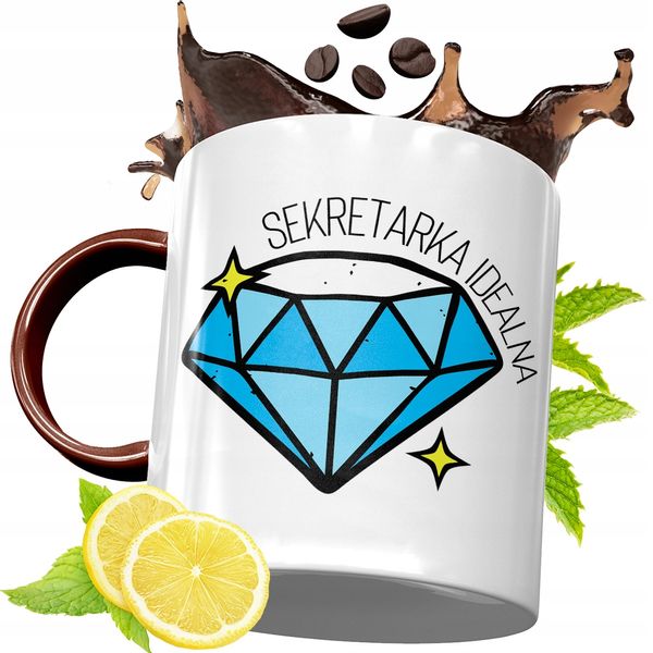 Kubek Bordowy Dla Sekretarki Na Urodziny Prezent Z Nadrukiem Ze Zdjęciem zdjęcie 1