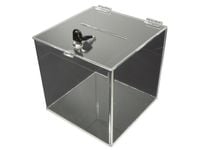 Urna skarbonka puszka skrzynka z plexi 30x30x30cm