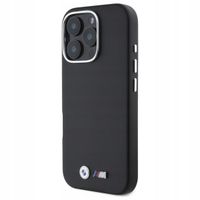 2 x ETUI BMW DO IPHONE 16 PRO 6.3" CZARNE SKÓRA METAL